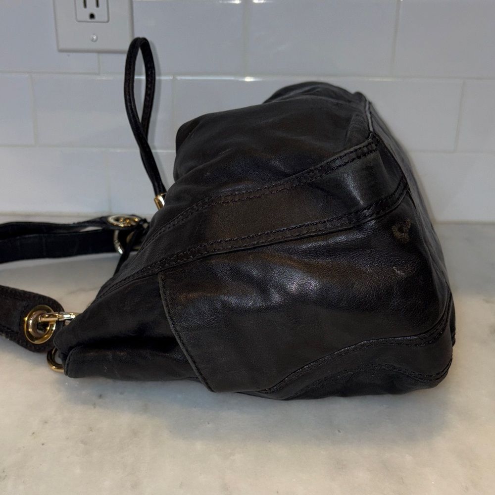Michael Kors Bag Purse Handbag Leather Ludlow Drawstring Hobo Shoulder Bag - Picture 10 of 16